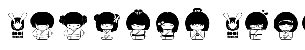Kokeshi Kawaii font preview